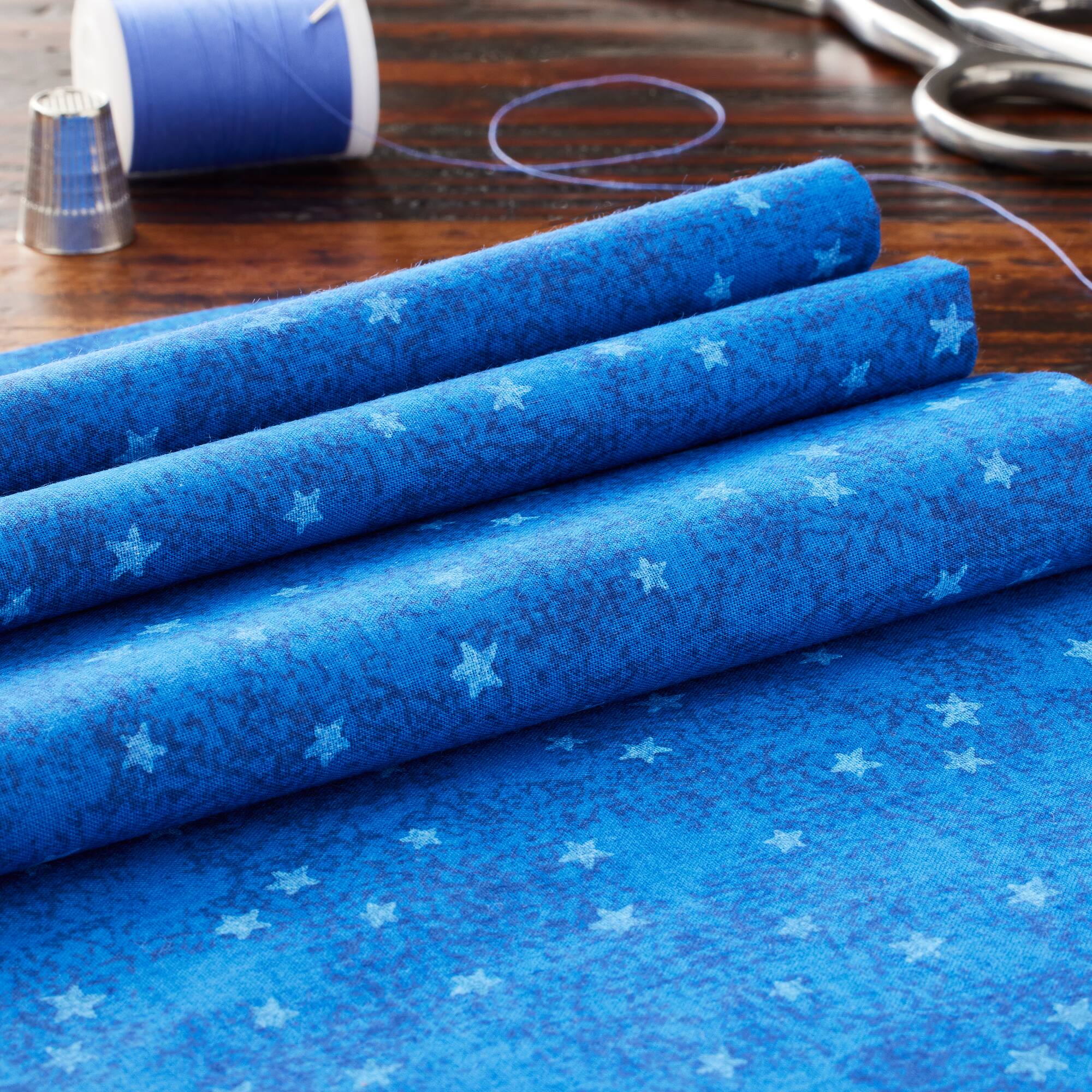 Fabric Traditions Navy Stars Cotton Fabric